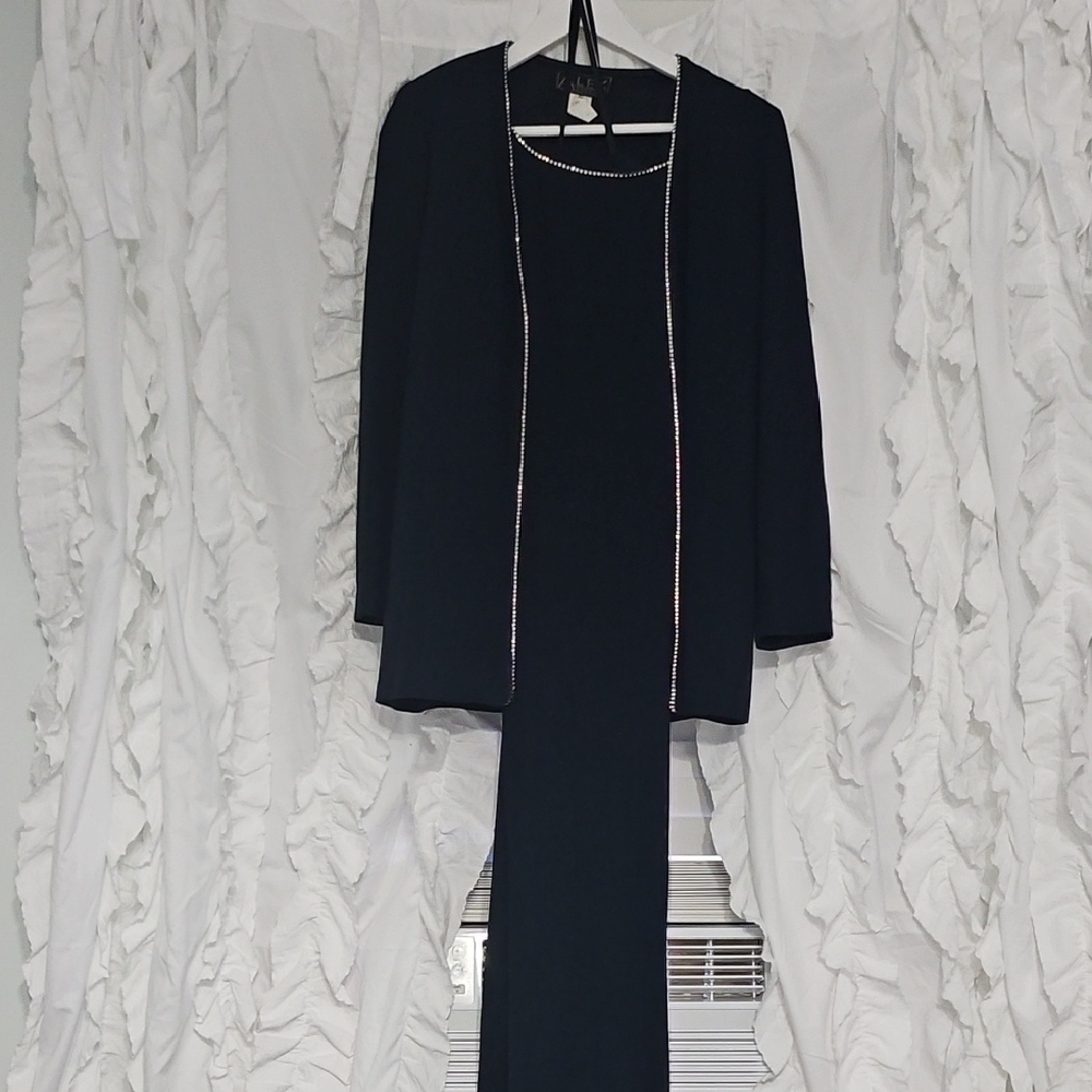 Alex Evenings Dark Navy Blue Dress with Jacket